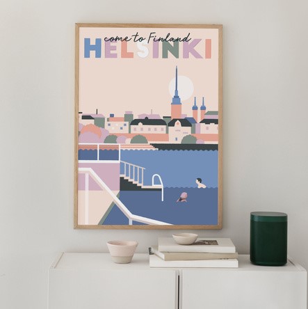 北欧ポスター「カムトゥフィンランド！」ヘルシンキ
